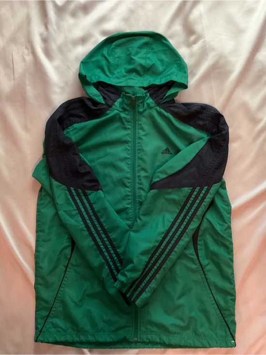 adidas Other - adidas Green and Black Hooded Windbreaker Jacket